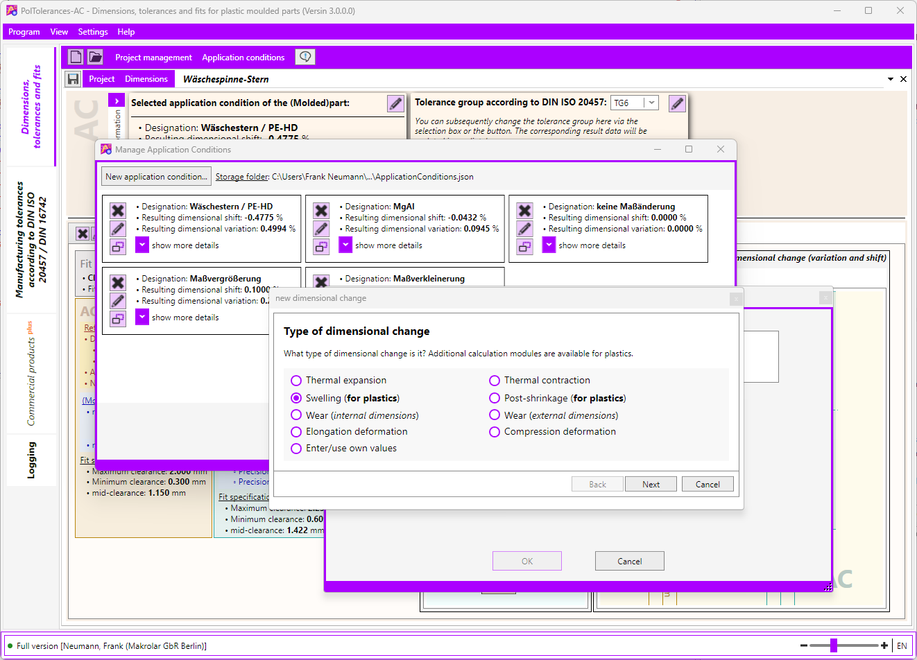 Create a new application condition